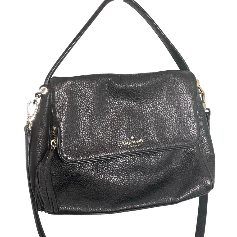 Kate Spade Miri Chester Street Black Pebbled Leather Shoulder Crossbody Bag